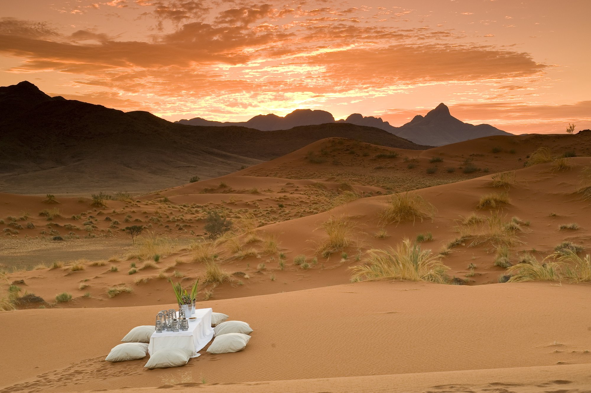 Outdoor dining at Sossusvlei