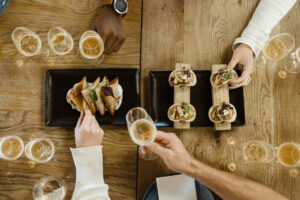 Travellers enjoying a taste of Stellenbosch