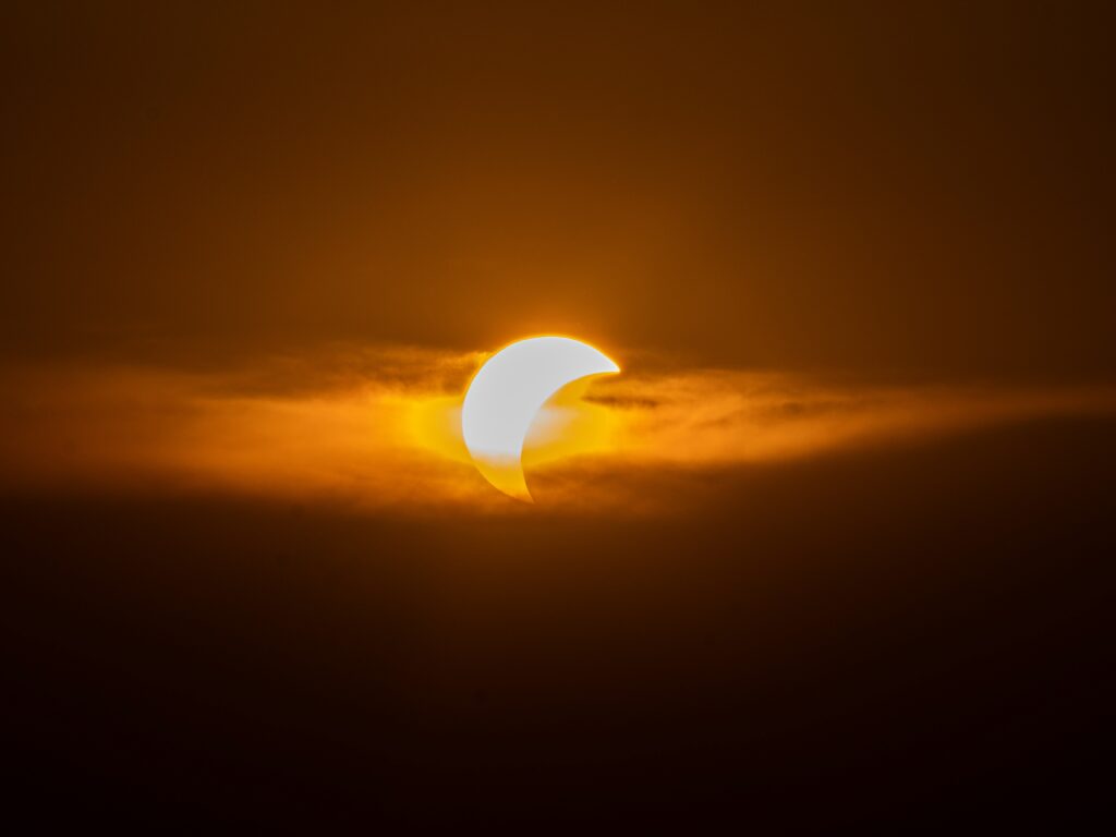 A partial solar eclipse