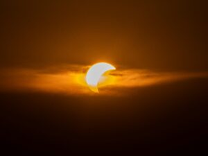 A partial solar eclipse